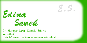 edina samek business card